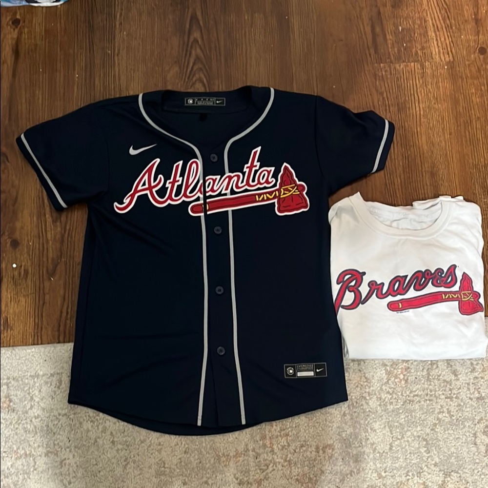 Nike Blue and White Jersey Authentic Sportswear